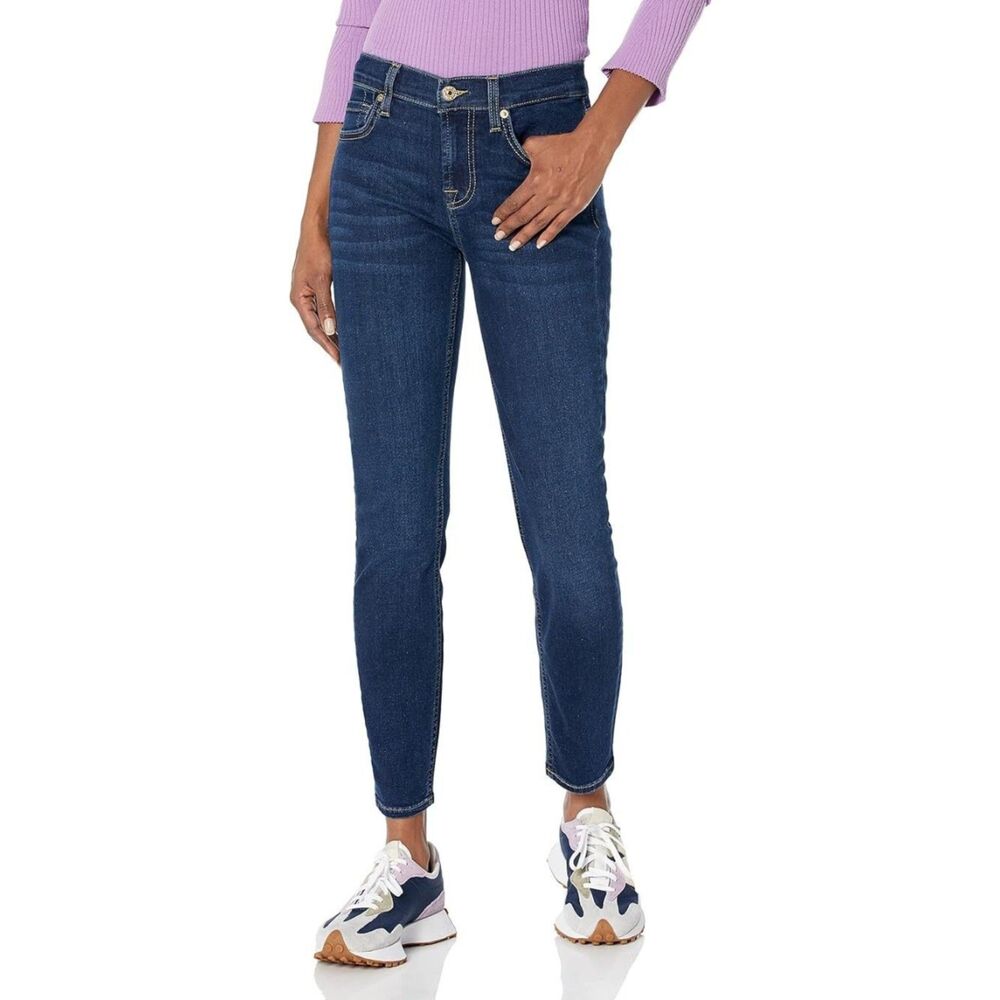 7 For All Mankind Women's Ankle Skinny Jeans, Rinse Indigo, 31
